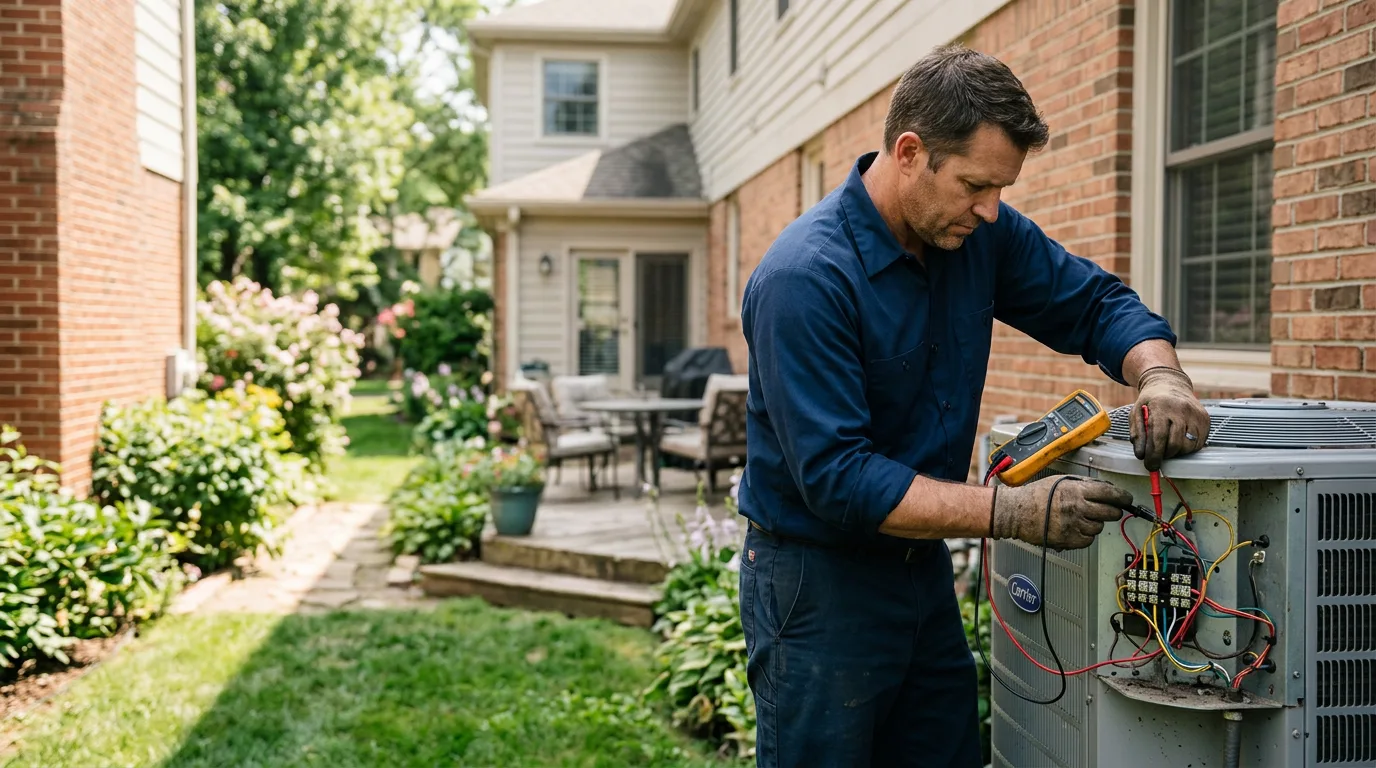 HVAC technician working near Sudbury, MA